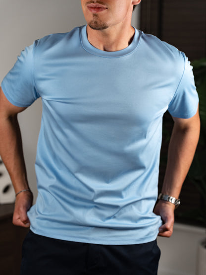 The Mercerised T-Shirt - Light Blue