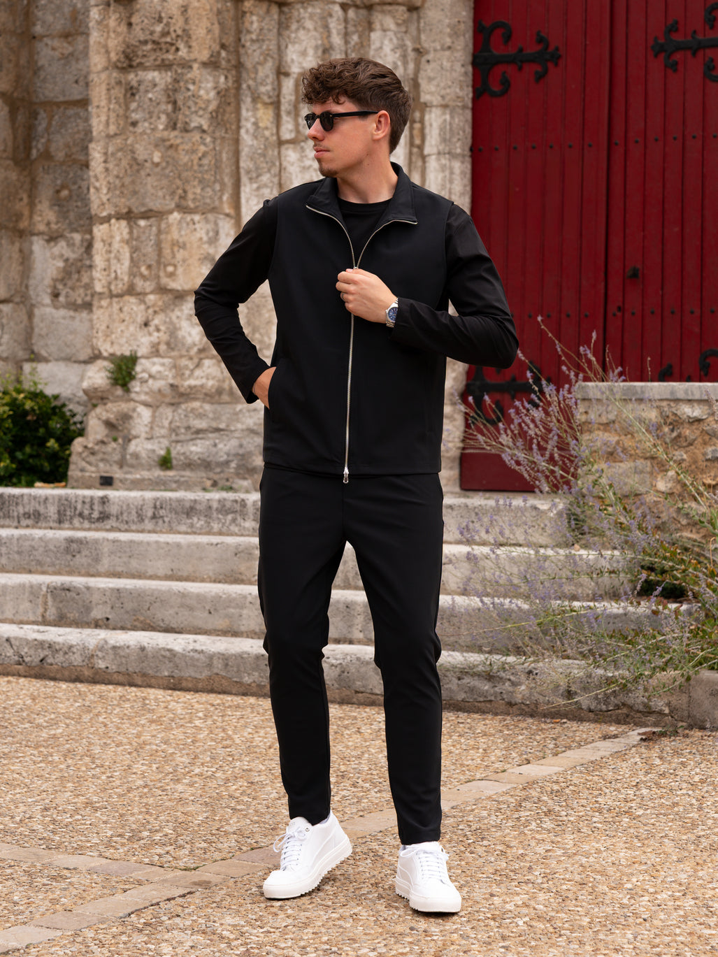 Tech Gilet Suit - Black