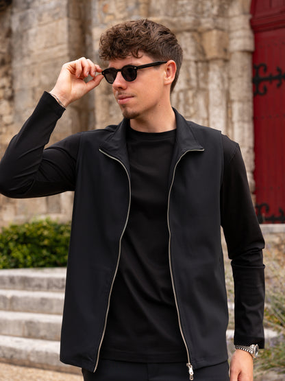 Tech Gilet Suit - Black