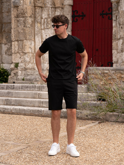 The Mercerised Co-Ord Set - Black