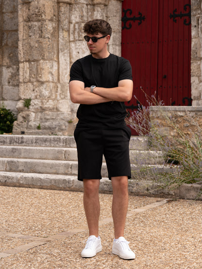 The Mercerised Co-Ord Set - Black
