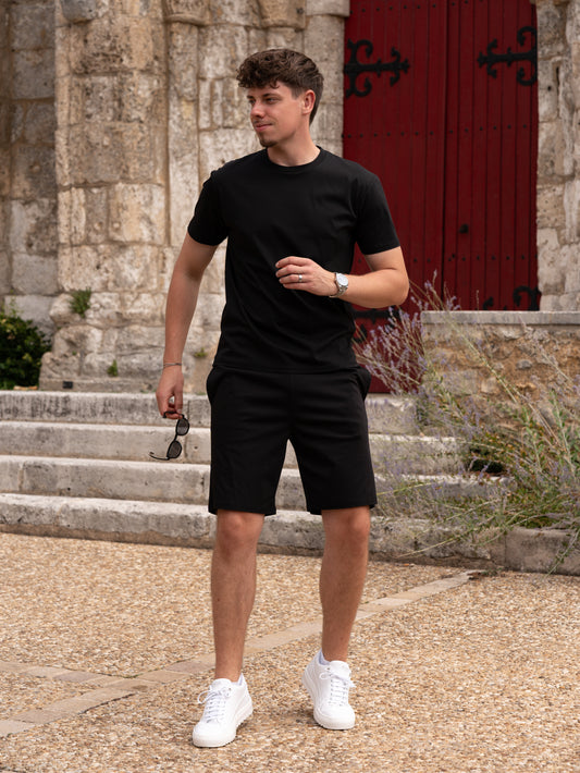 The Mercerised Co-Ord Set - Black