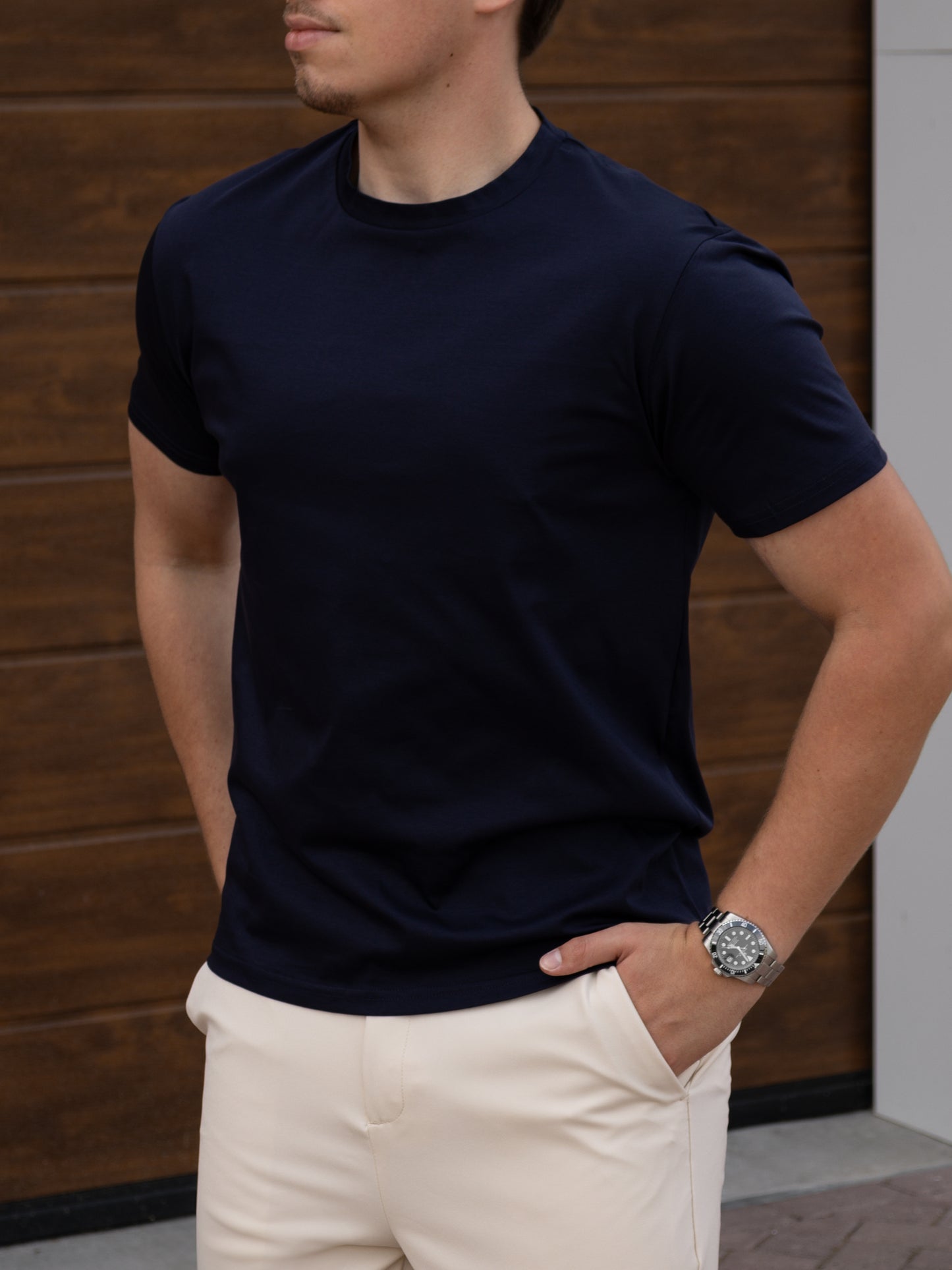 The Mercerised T-Shirt - Dark Blue