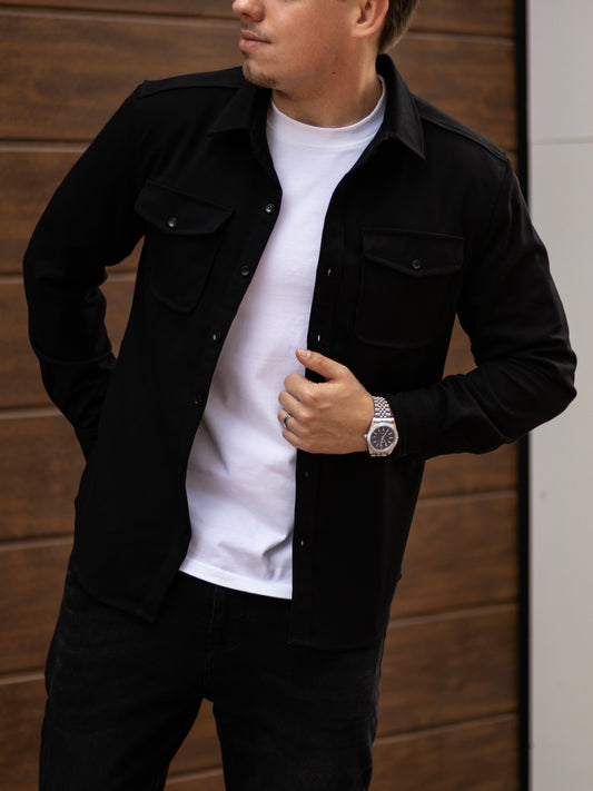 The Milano Overshirt - Black