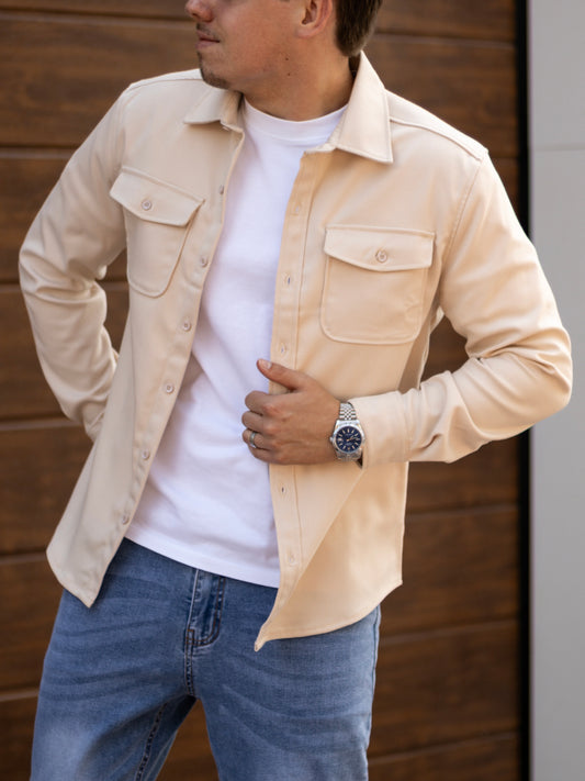 The Milano Overshirt - Beige