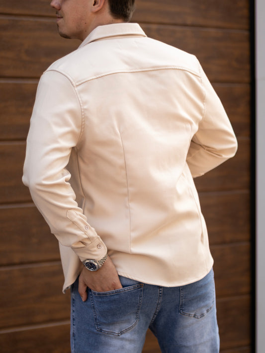 The Milano Overshirt - Beige