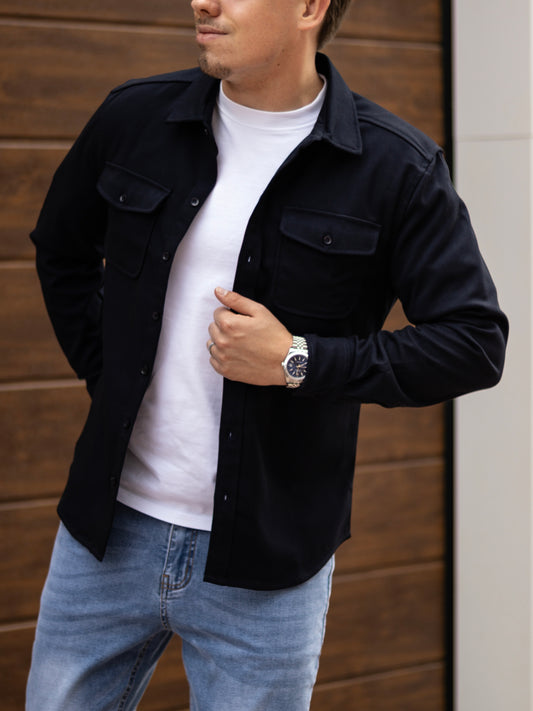 The Milano Overshirt - Dark Blue