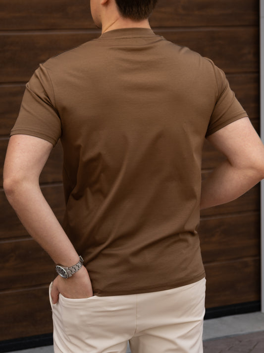 The Mercerised T-Shirt - Coffee