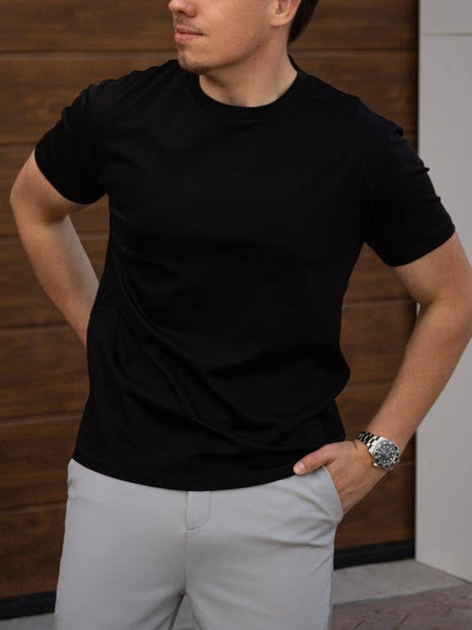 The Mercerised T-Shirt - Black