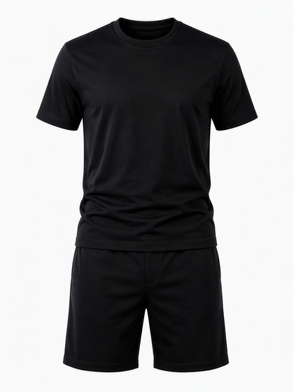 The Mercerised Co-Ord Set - Black