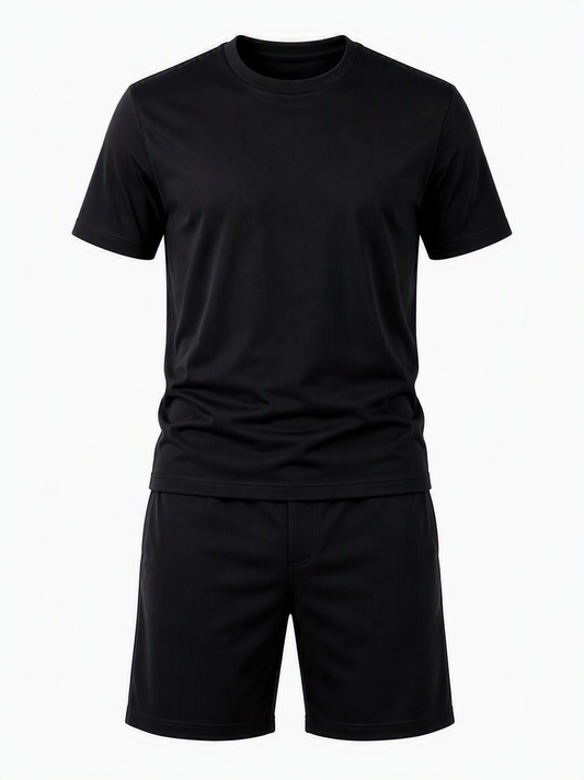 The Mercerised Co-Ord Set - Black