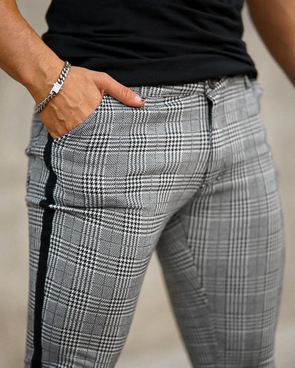 THE EMANUELE TROUSERS - GREY/BLACK