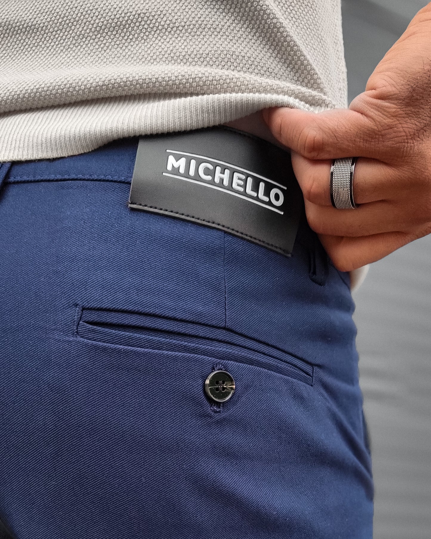 THE VALERIO TROUSERS - DARK BLUE