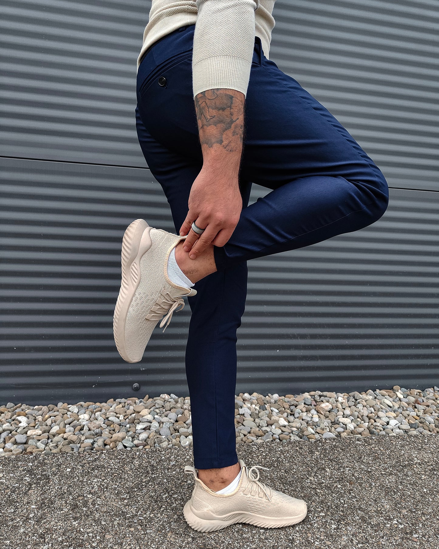 THE VALERIO TROUSERS - DARK BLUE
