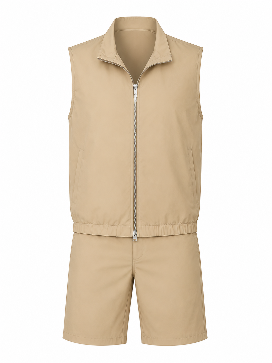 The Tech Gilet Set - Beige