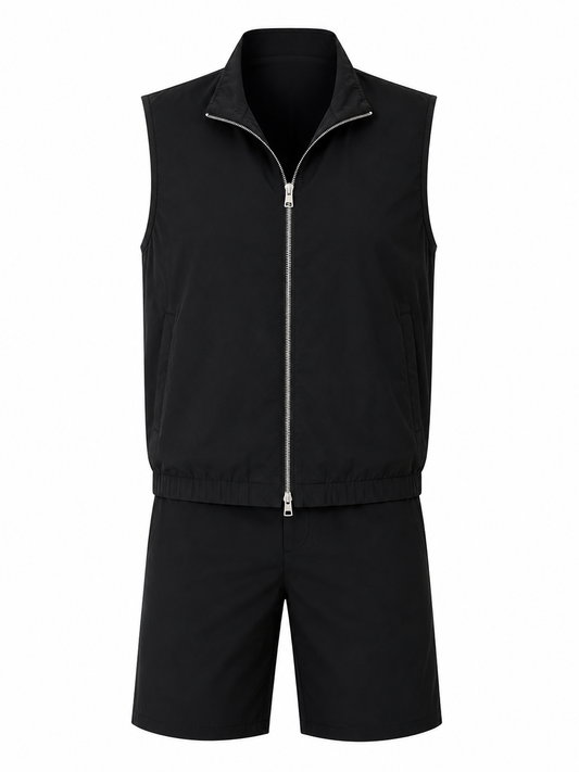 The Tech Gilet Set - Black
