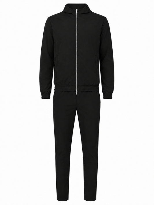 The Hooded Tech Suit - Black
