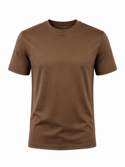 The Mercerised T-Shirt - Coffee